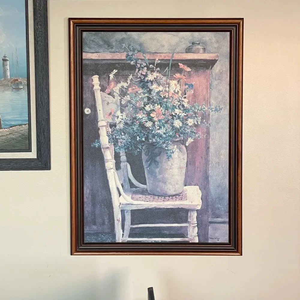 “Morning Arrangement,” by Patton Wilson Very Large Framed Canvas Print (31x22.5)